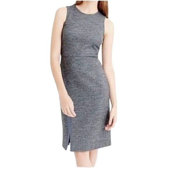 J. Crew Dresses & Skirts - J. Crew Herringbone Stretch Wool Blend Ribbon Detail Sheath Dress Size 4T